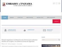 Tablet Screenshot of embassyofpanama.org